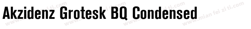 Akzidenz Grotesk BQ Condensed A Bol字体转换